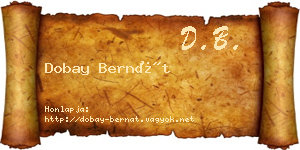 Dobay Bernát névjegykártya