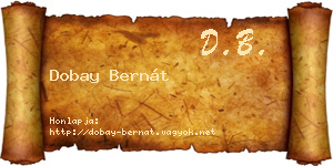 Dobay Bernát névjegykártya